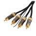 Kicx RCA-06 межблочный кабель 4RCA-4RCA