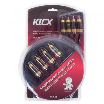 Kicx RCA-06 межблочный кабель 4RCA-4RCA