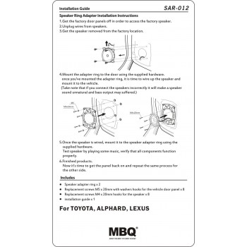 Кольца проставочные (Подиумы) MBQ SAR-012