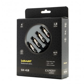 SWAT SIX-418 межблочный кабель 4RCA-4RCA