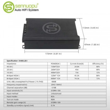 2-канальный усилитель Sennuopu K 400.2 D